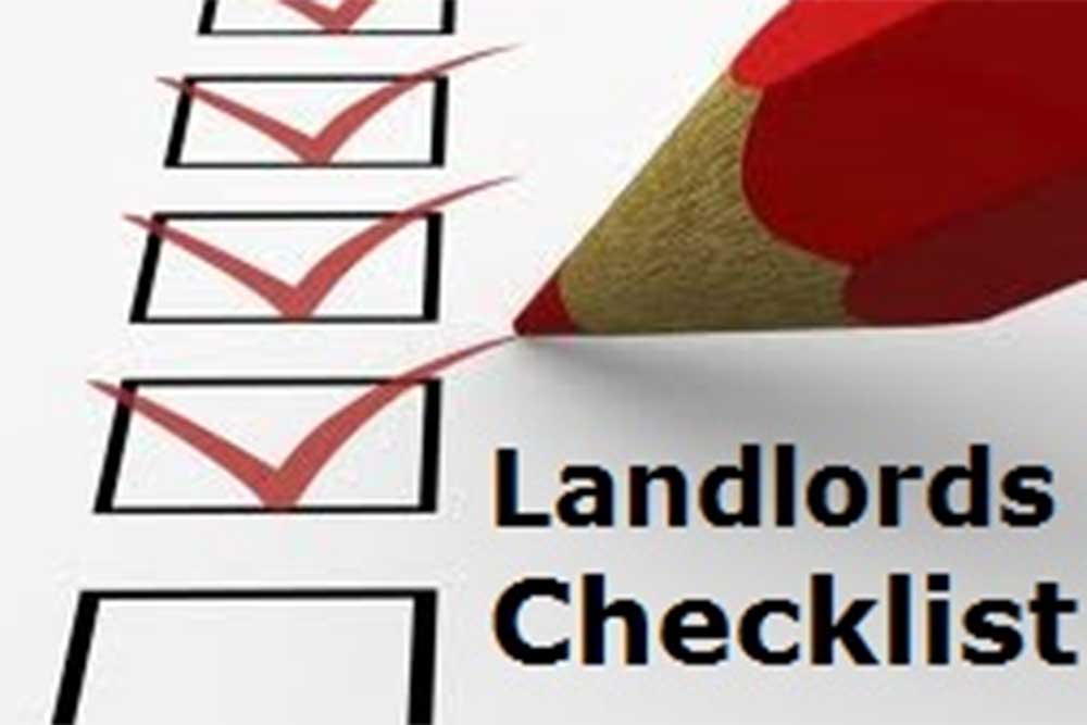 pencil ticking boxes for a landlords checklist