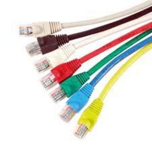 a row of ethernet cables